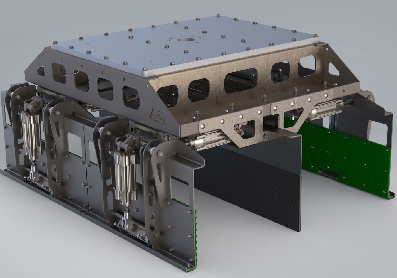 Rendu réaliste modèle 3D d'une pince de manutention pour robot